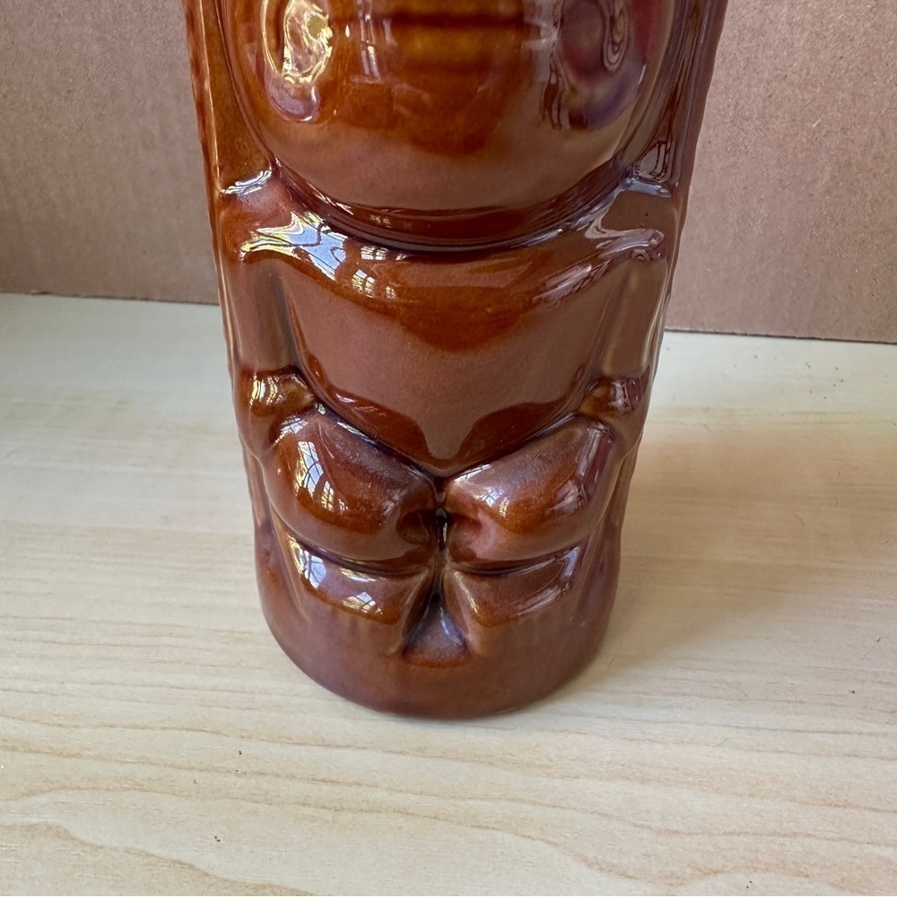 Vintage brown ceramic TIKI mug DW114 Hawaiian tropical - Picture 3 of 11